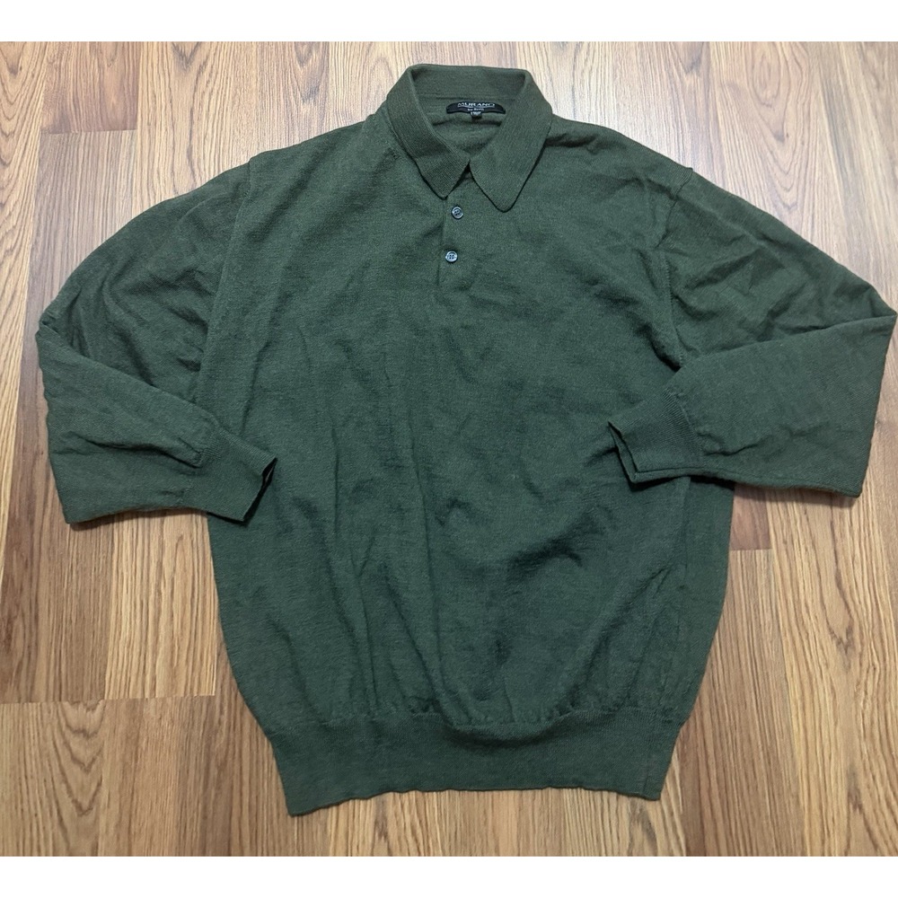Murano by Raffi 100% Merino Wool Polo Sweater Mens Large Made in Italy